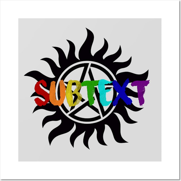 SUBTEXT Supernatural SPN Wall Art by budbloodandbeernuts